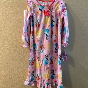 Disney princes girls flannel long sleeve nightgown